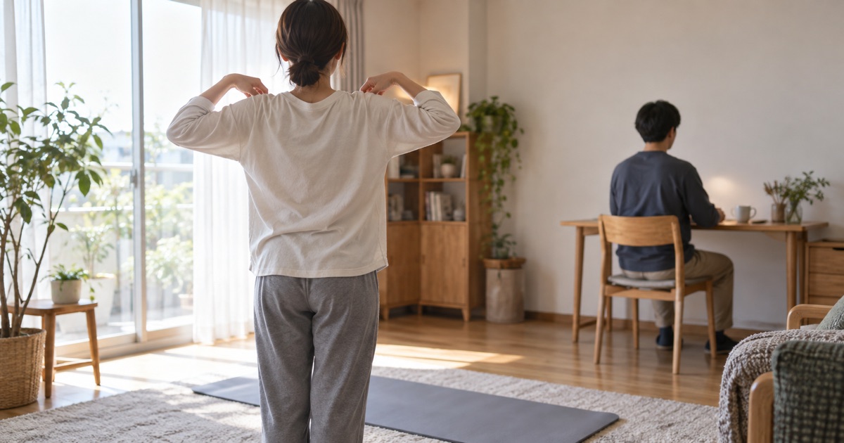姿勢を自力で整える座り方と立ち方の手順のイメージ写真