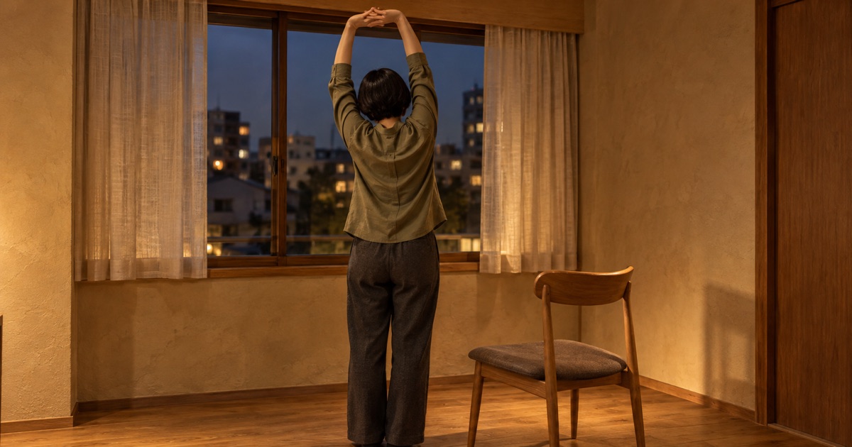 姿勢改善で肩こりが気になる人へ座り方の整え方のイメージ写真